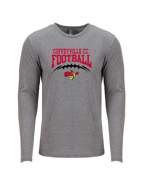 Coffeyville CC Football School Football - Tri-Blend Long Sleeve