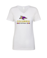 Columbia HS Football Stacked - Womens Vneck