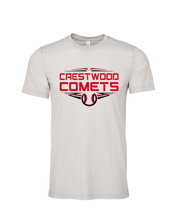 Crestwood HS Baseball Logo White Outline - Tri-Blend Shirt