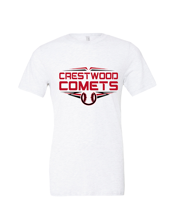 Crestwood HS Baseball Logo White Outline - Tri-Blend Shirt