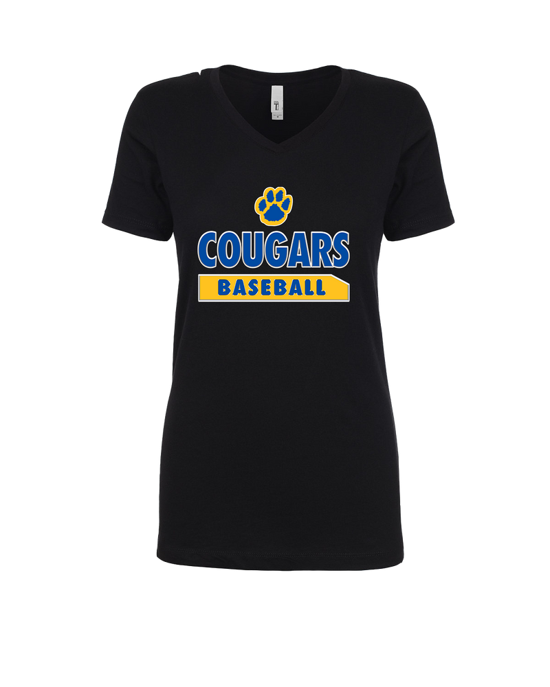 Crisp County HS Baseball Paw - Womens V-Neck