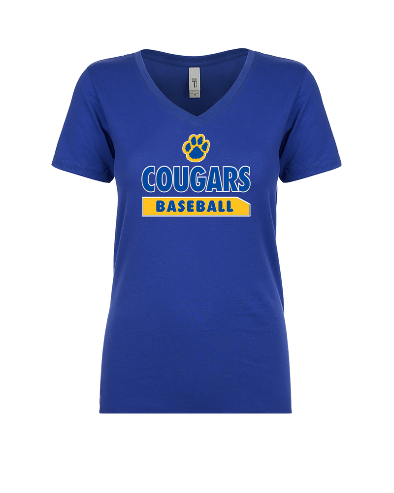 Crisp County HS Baseball Paw - Womens V-Neck