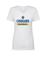 Crisp County HS Baseball Paw - Womens V-Neck