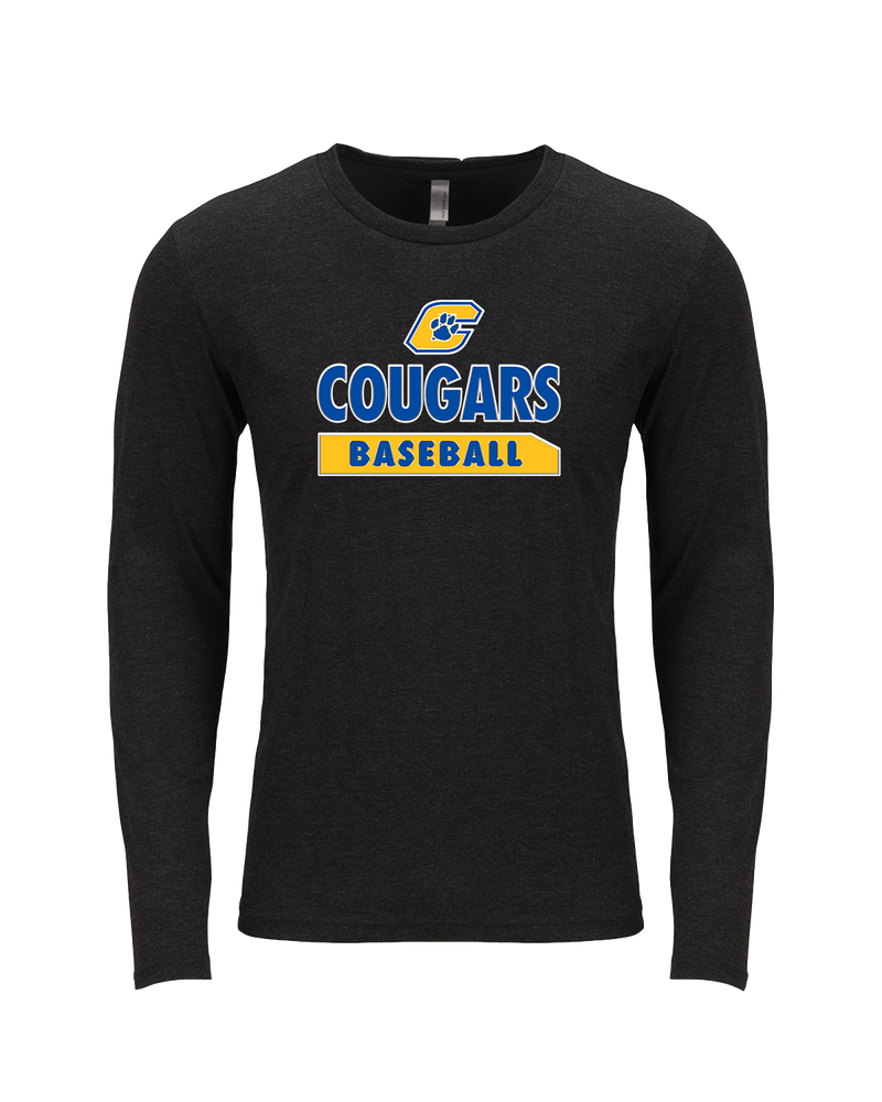 Crisp County HS Baseball Team Logo - Tri Blend Long Sleeve