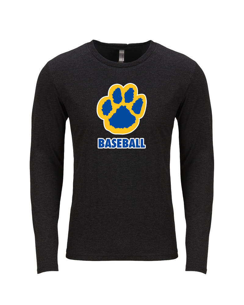 Crisp County HS Paw Baseball - Tri Blend Long Sleeve