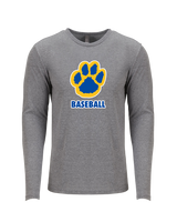 Crisp County HS Paw Baseball - Tri Blend Long Sleeve