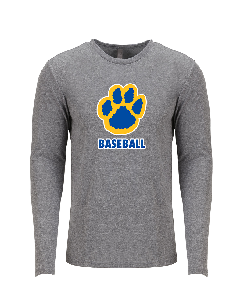 Crisp County HS Paw Baseball - Tri Blend Long Sleeve