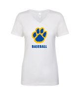 Crisp County HS Paw Baseball - Womens V-Neck