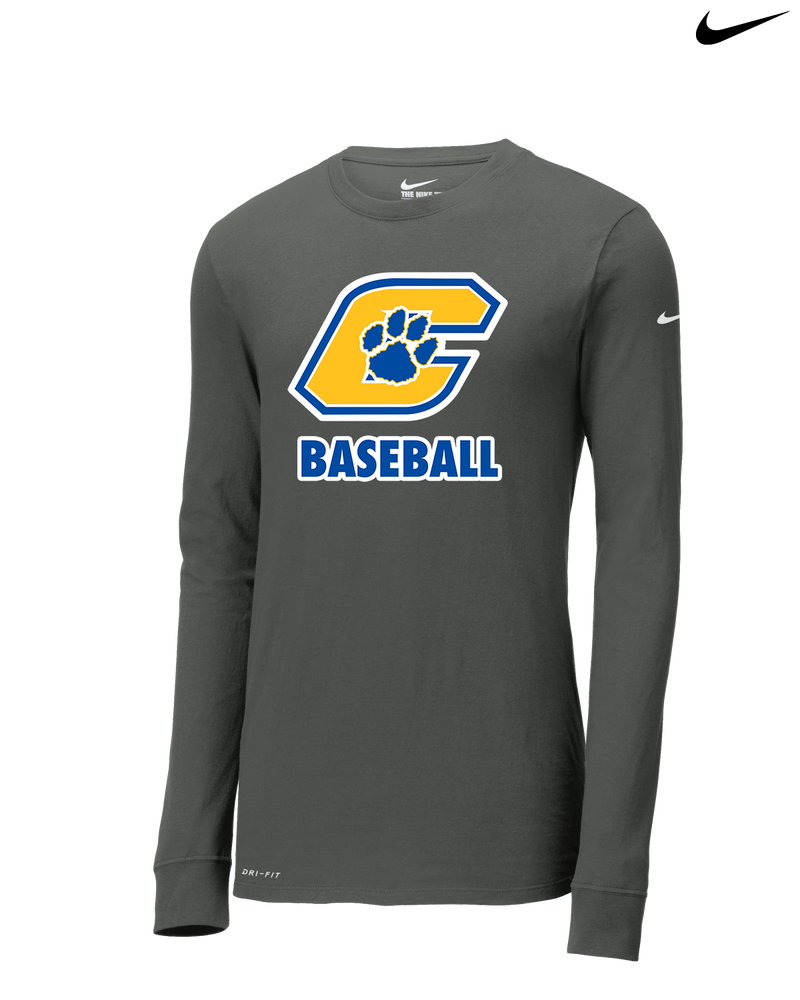 Crisp County HS Team Logo Baseball - Nike Dri-Fit Poly Long Sleeve