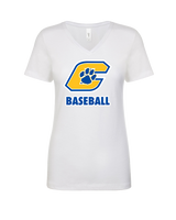 Crisp County HS Team Logo Baseball - Womens V-Neck