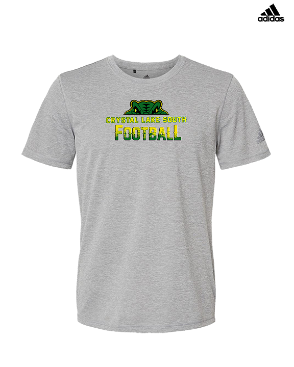 Crystal Lake South HS Football Splatter - Mens Adidas Performance Shirt