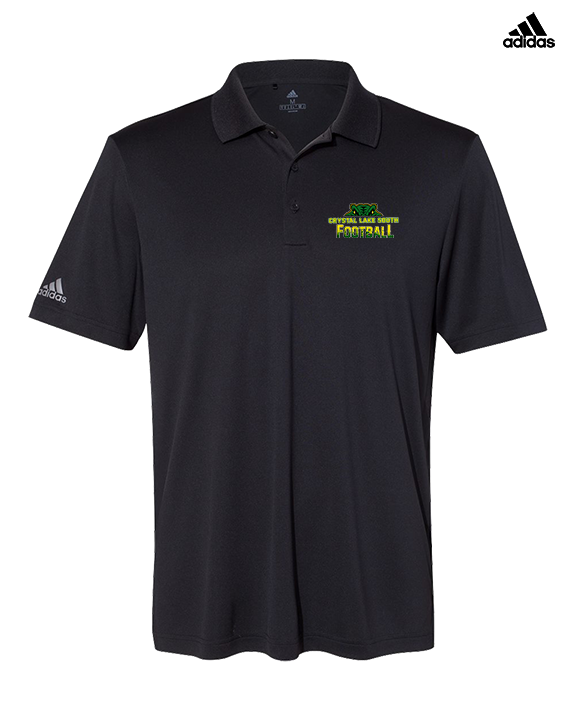 Crystal Lake South HS Football Splatter - Mens Adidas Polo