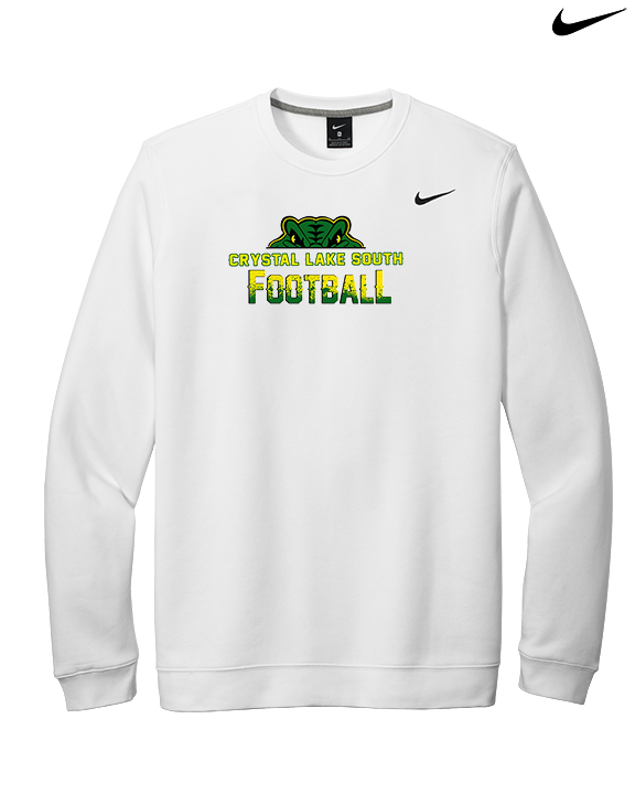 Crystal Lake South HS Football Splatter - Mens Nike Crewneck