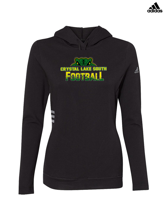 Crystal Lake South HS Football Splatter - Womens Adidas Hoodie