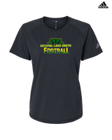 Crystal Lake South HS Football Splatter - Womens Adidas Performance Shirt