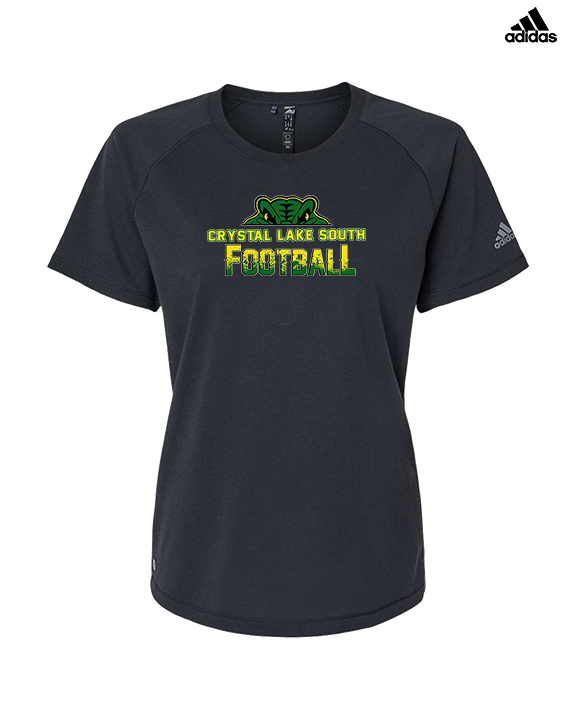 Crystal Lake South HS Football Splatter - Womens Adidas Performance Shirt