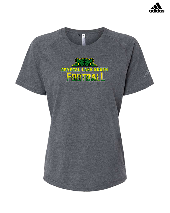 Crystal Lake South HS Football Splatter - Womens Adidas Performance Shirt