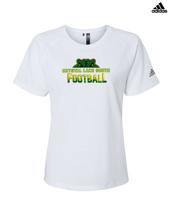 Crystal Lake South HS Football Splatter - Womens Adidas Performance Shirt