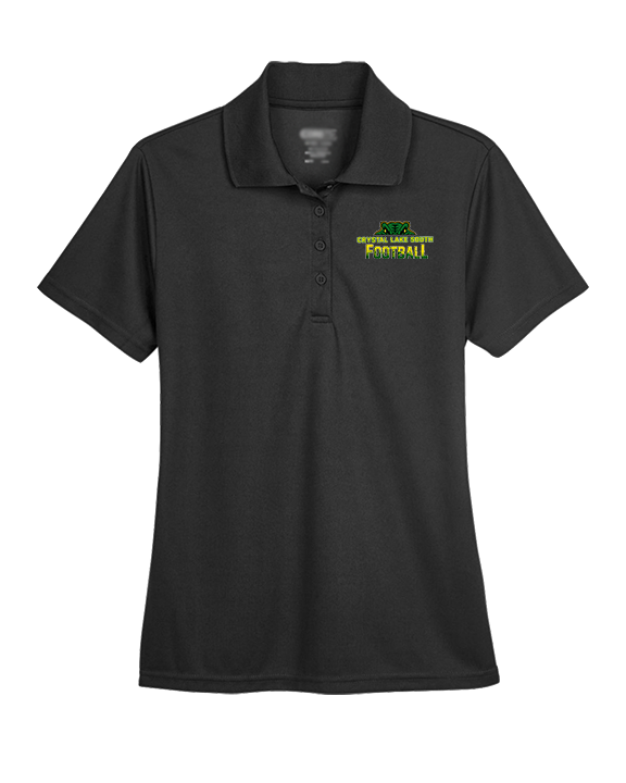 Crystal Lake South HS Football Splatter - Womens Polo