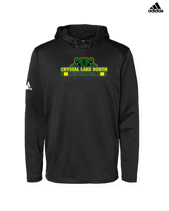 Crystal Lake South HS Football Stacked - Mens Adidas Hoodie