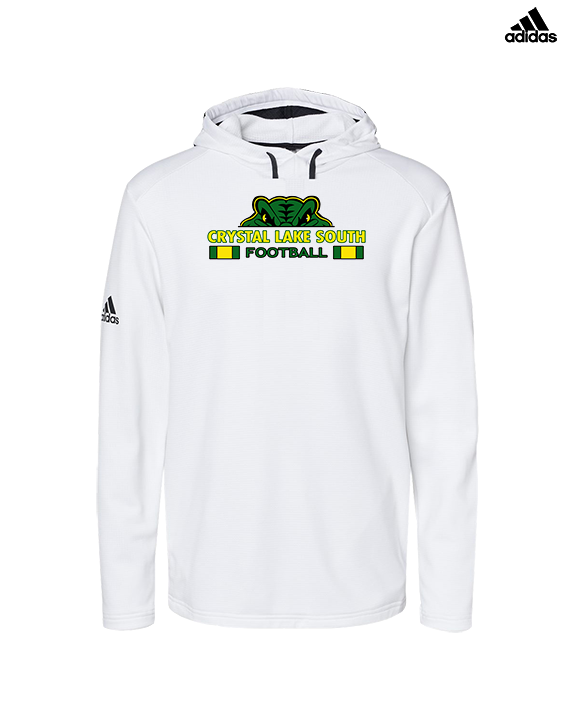 Crystal Lake South HS Football Stacked - Mens Adidas Hoodie