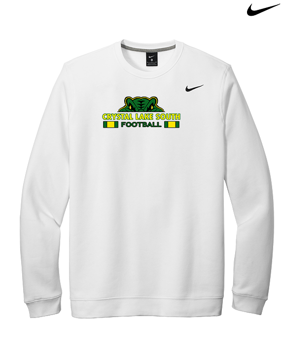 Crystal Lake South HS Football Stacked - Mens Nike Crewneck