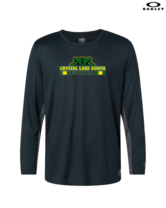 Crystal Lake South HS Football Stacked - Mens Oakley Longsleeve