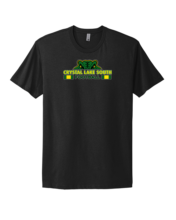 Crystal Lake South HS Football Stacked - Mens Select Cotton T-Shirt