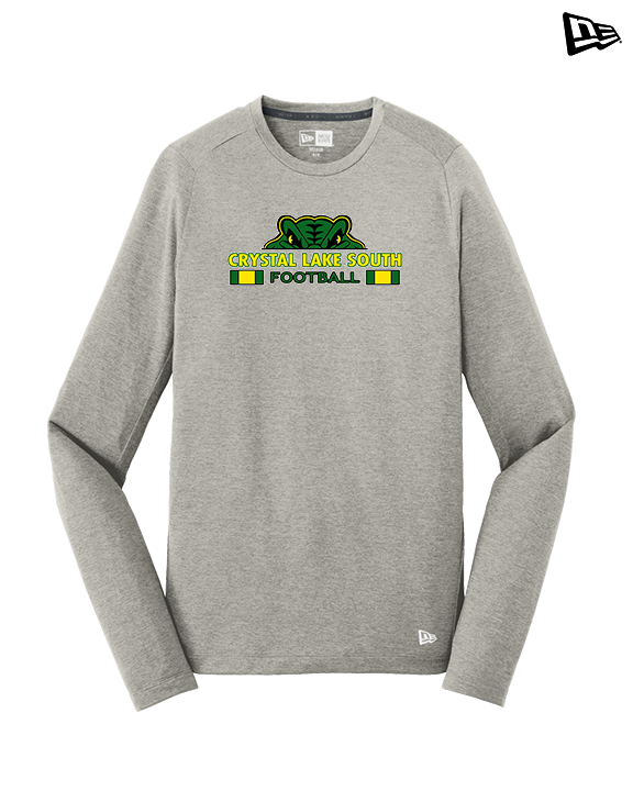 Crystal Lake South HS Football Stacked - New Era Performance Long Sleeve