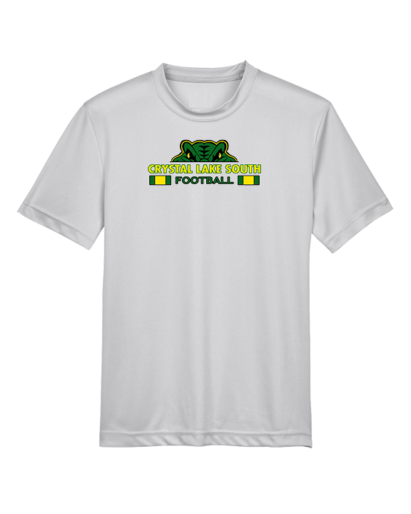 Crystal Lake South HS Football Stacked - Youth Performance Shirt