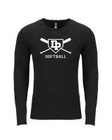 Dos Pueblos HS Softball Logo 02 - Tri-Blend Long Sleeve