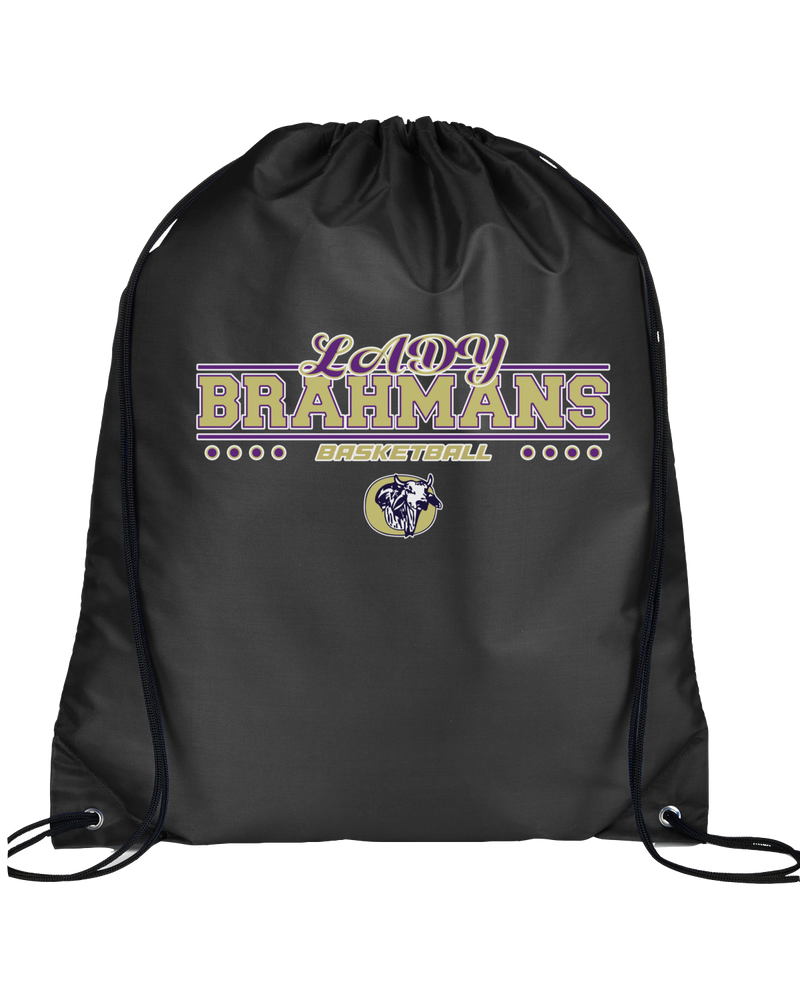 Okeechobee HS Girls Basketball Border - Drawstring Bag
