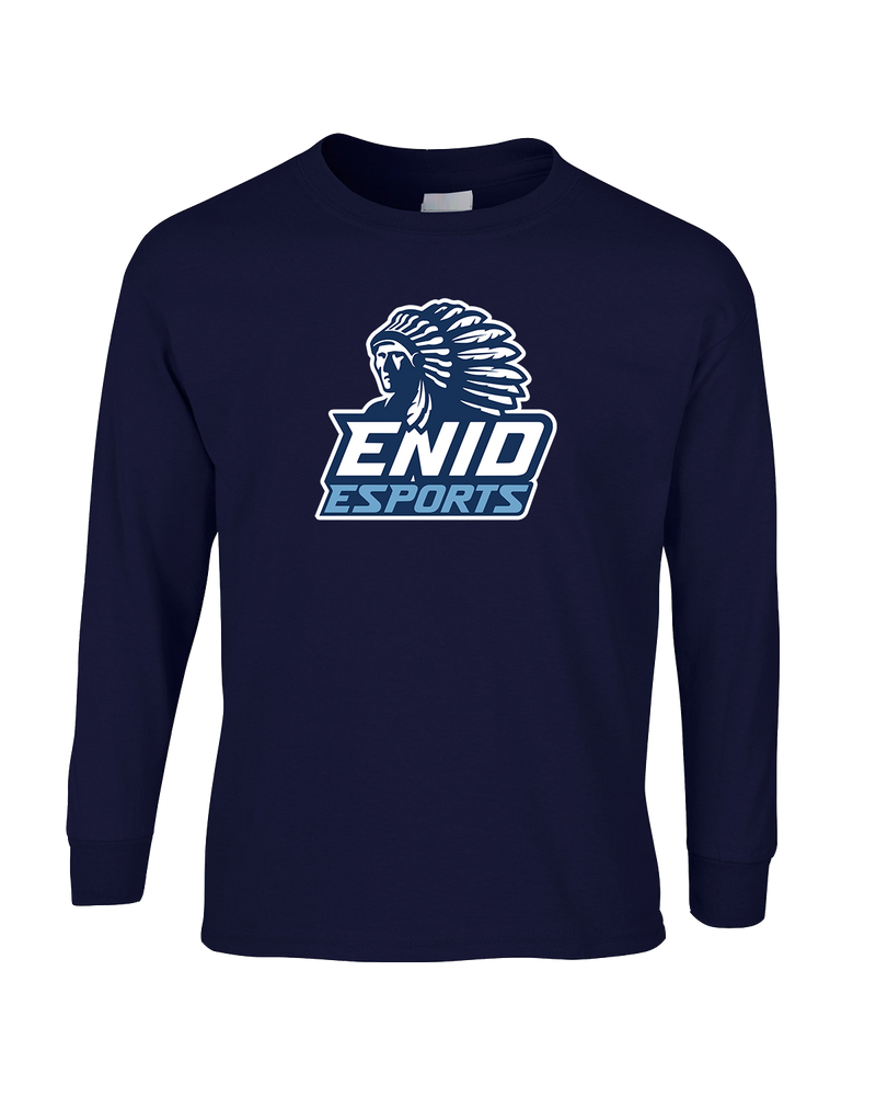 Enid HS Esports Logo - Mens Basic Cotton Long Sleeve