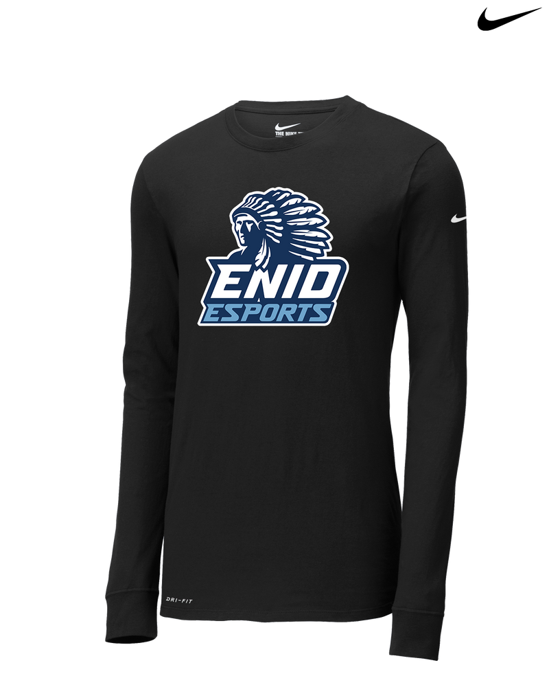 Enid HS Esports Logo - Nike Dri-Fit Poly Long Sleeve