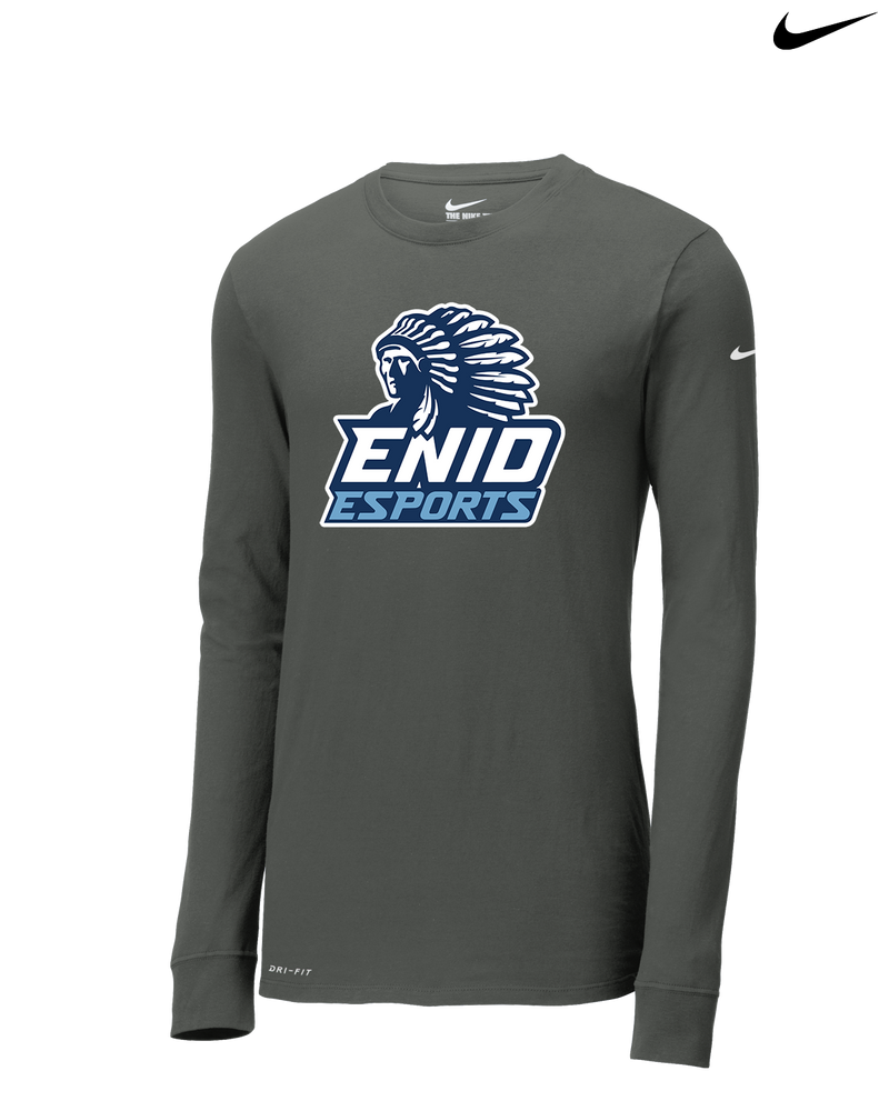 Enid HS Esports Logo - Nike Dri-Fit Poly Long Sleeve