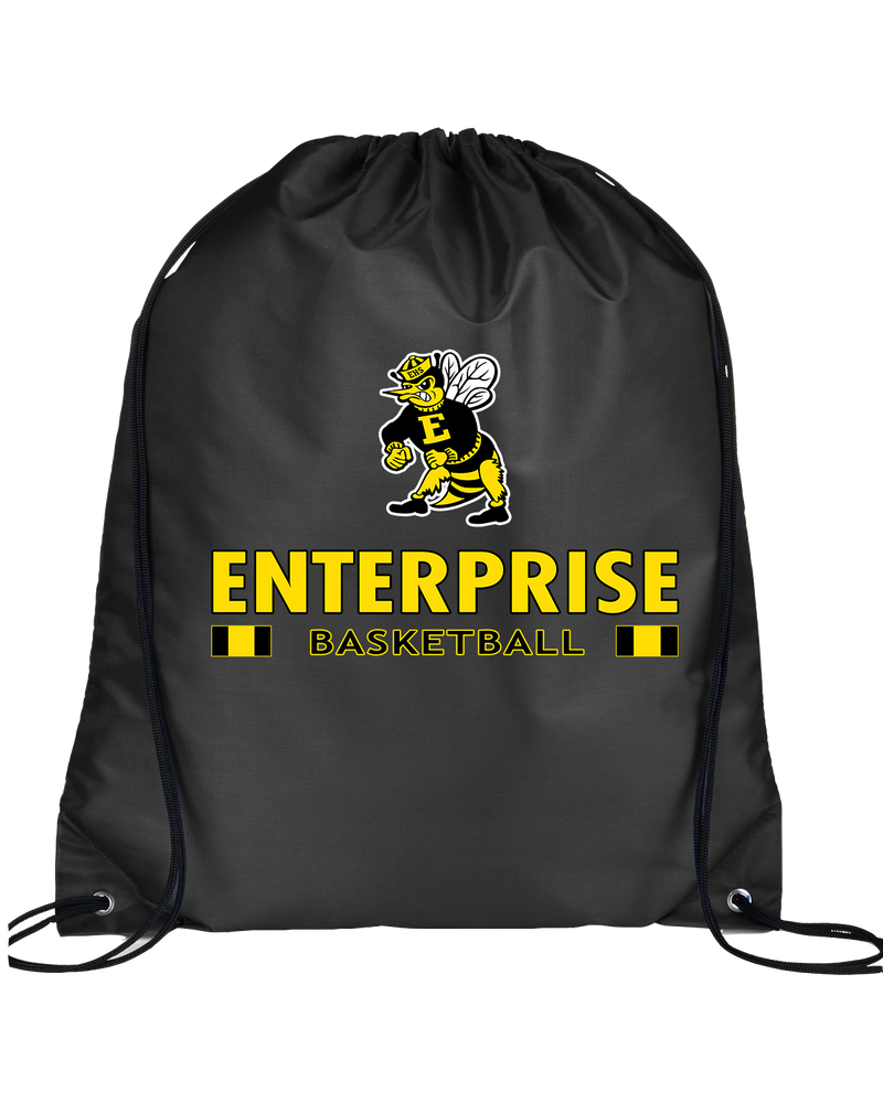 Enterprise HS  Girls Basketball Stacked - Drawstring Bag