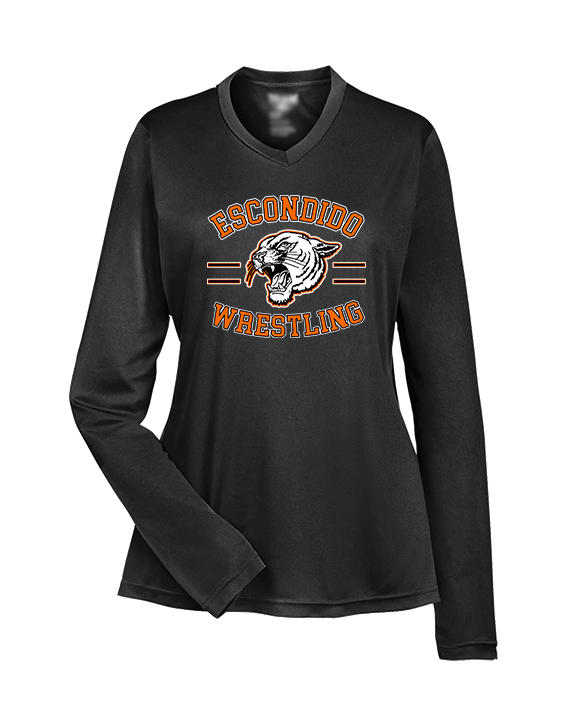 Escondido HS Wrestling Curve - Womens Performance Longsleeve