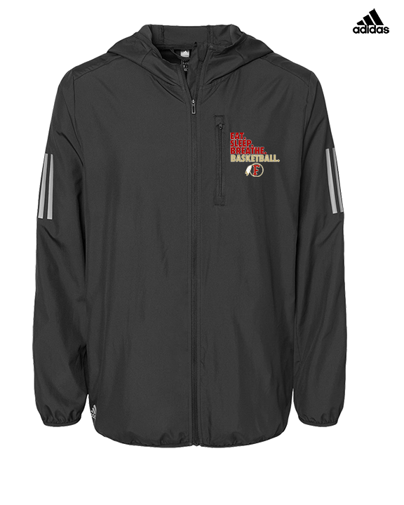 Fallbrook HS Girls Basketball Eat Sleep - Mens Adidas Full Zip Jacket