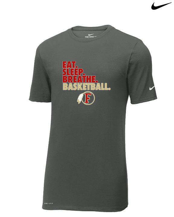 Fallbrook HS Girls Basketball Eat Sleep - Mens Nike Cotton Poly Tee