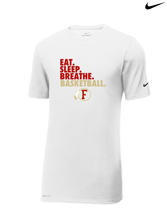 Fallbrook HS Girls Basketball Eat Sleep - Mens Nike Cotton Poly Tee