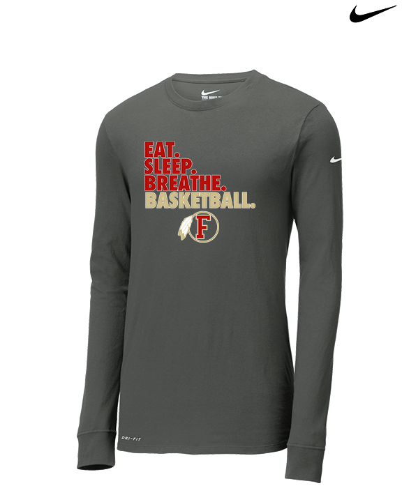 Fallbrook HS Girls Basketball Eat Sleep - Mens Nike Longsleeve