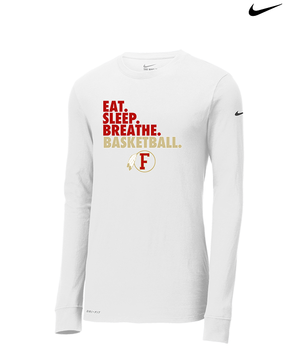 Fallbrook HS Girls Basketball Eat Sleep - Mens Nike Longsleeve