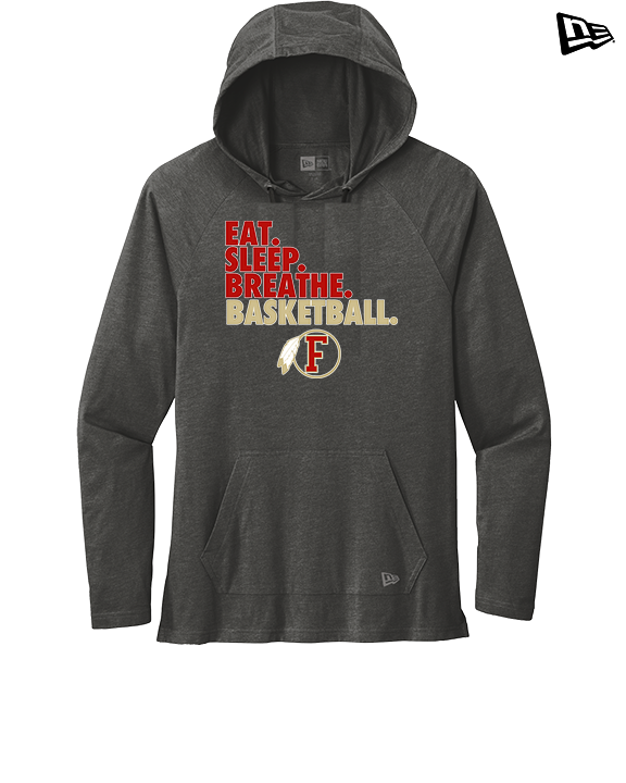 Fallbrook HS Girls Basketball Eat Sleep - New Era Tri-Blend Hoodie