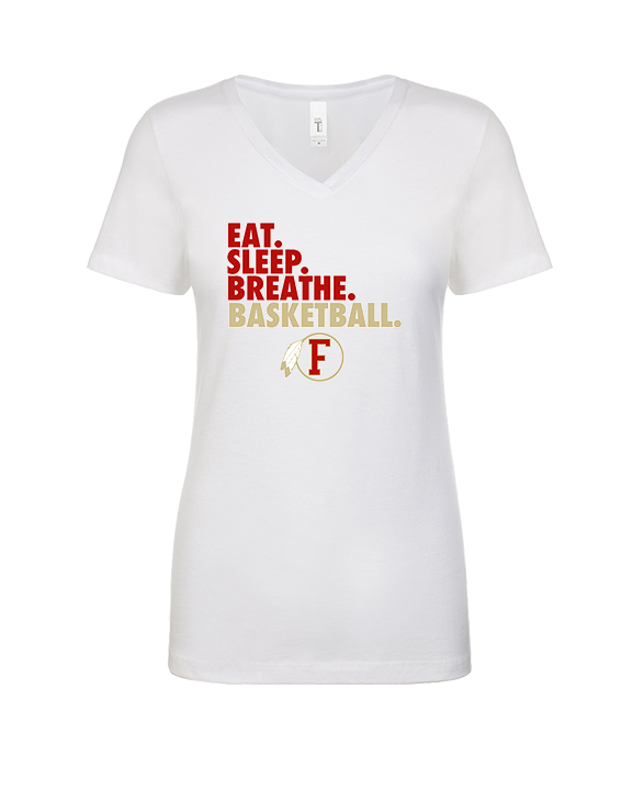 Fallbrook HS Girls Basketball Eat Sleep - Womens Vneck