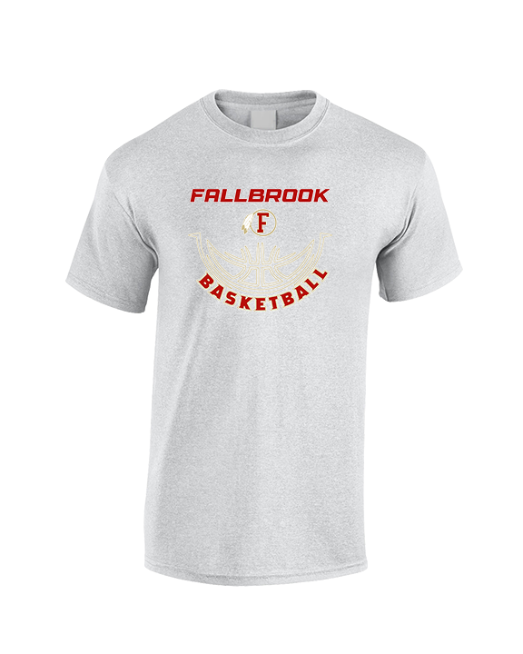 Fallbrook HS Girls Basketball Outline - Cotton T-Shirt