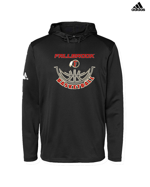 Fallbrook HS Girls Basketball Outline - Mens Adidas Hoodie