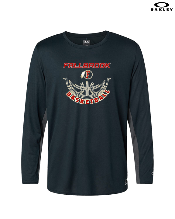 Fallbrook HS Girls Basketball Outline - Mens Oakley Longsleeve