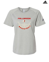 Fallbrook HS Girls Basketball Outline - Womens Adidas Performance Shirt