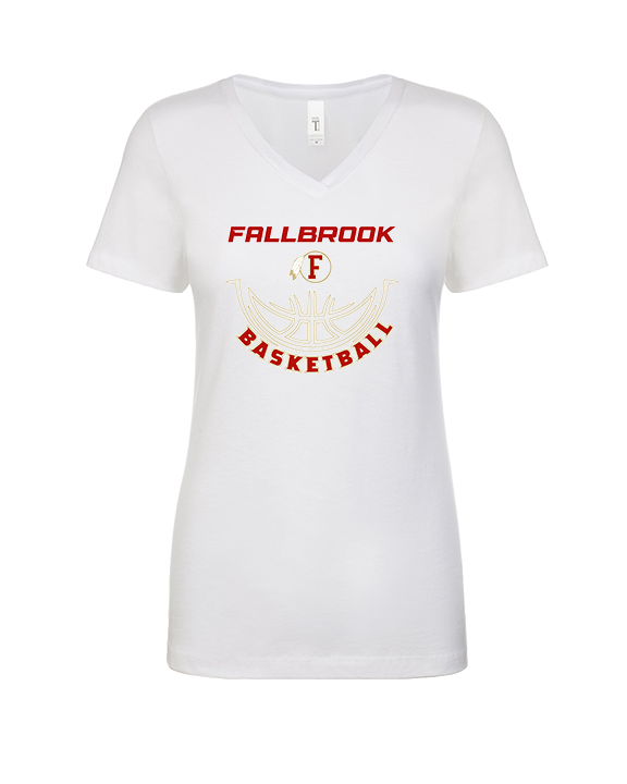 Fallbrook HS Girls Basketball Outline - Womens Vneck