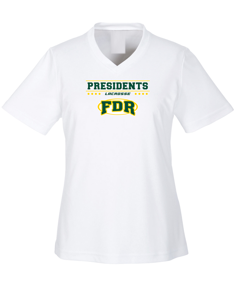 Franklin D Roosevelt HS Boys Lacrosse Border - Womens Performance Shirt